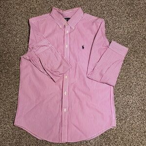 Ralph Lauren Red and White Striped Shirt